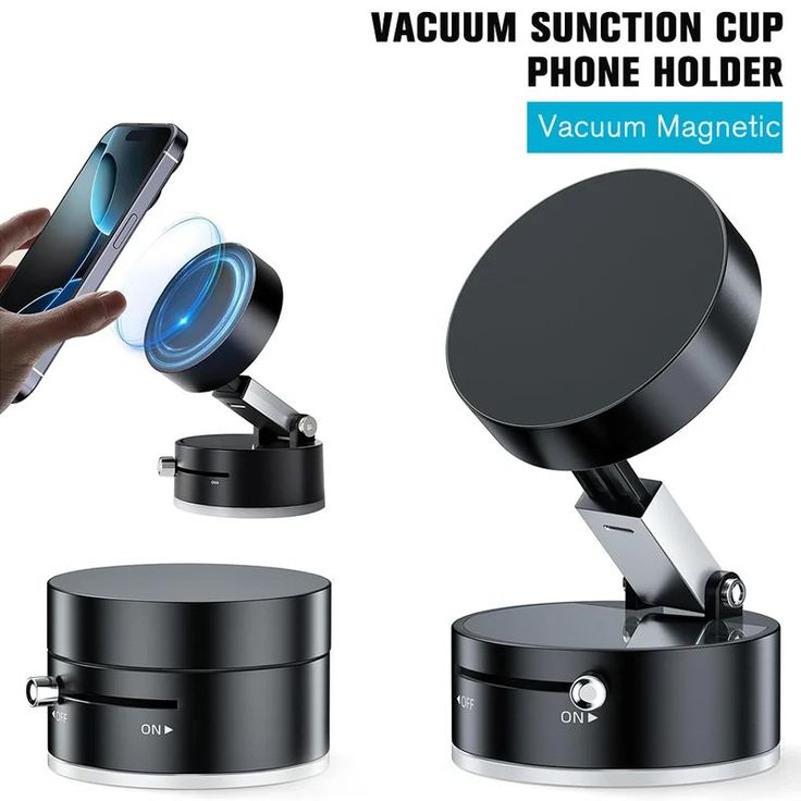 360° Rotating Magnetic Car Phone Holder – Strong Suction Dashboard Mount for All Smartphones True Point