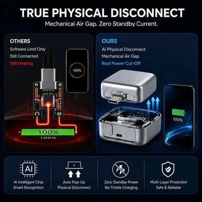 PopGuard 140W Automatic Charging Disconnector | Smart Auto Power Cut-Off Battery Guardian | Fast Charging Protector True Point