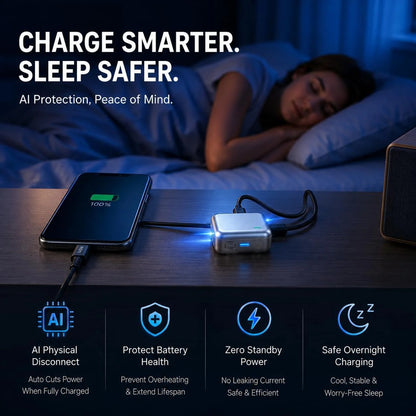 PopGuard 140W Automatic Charging Disconnector | Smart Auto Power Cut-Off Battery Guardian | Fast Charging Protector True Point
