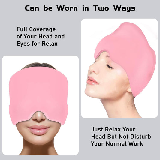 Migraine Relief Cap With Box - Instant Headache Relief Hat Reusable Gel Cap For Migraine Pain Relief Wearable Hot Cold Therapy Therapy (Random Color) True Point