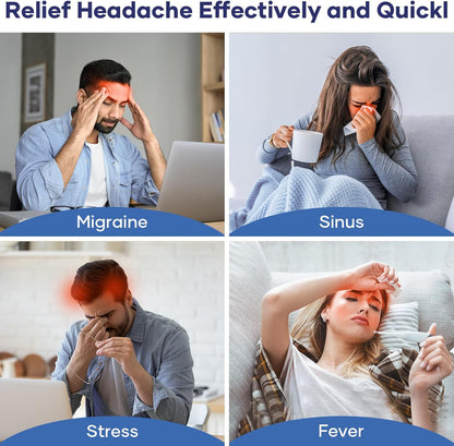 Migraine Relief Cap With Box - Instant Headache Relief Hat Reusable Gel Cap For Migraine Pain Relief Wearable Hot Cold Therapy Therapy (Random Color) True Point