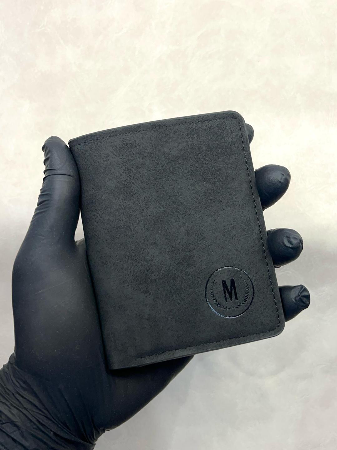 Premium Leather Wallet with Monogrammed 'M' Design True Point