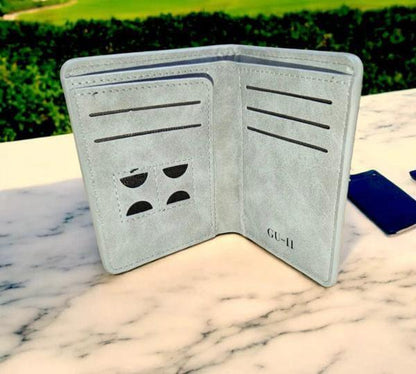 Premium Leather Wallet with Monogrammed 'M' Design True Point