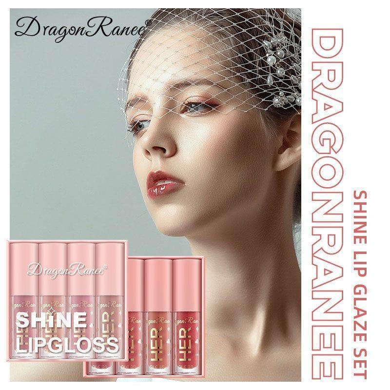 DragonRane Shine Lip Gloss Pack of 4 Nude Glossy
