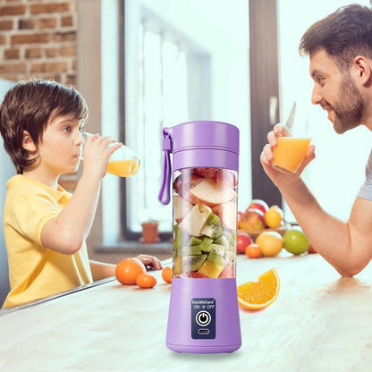 Portable Mini Blender Purple Rechargeable for Smoothies