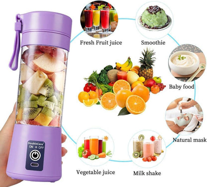 Portable Mini Blender Purple Rechargeable for Smoothies