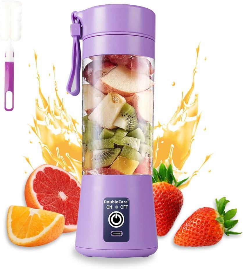 Portable Mini Blender Purple Rechargeable for Smoothies