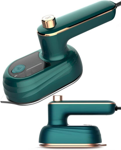 Green Steam Iron with Pointed Tip for Wrinkle-Free Clothes