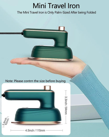 Green Steam Iron with Pointed Tip for Wrinkle-Free Clothes