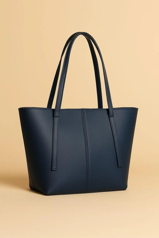 Blue Rexine Tote Bag for Women Daily Use True Point