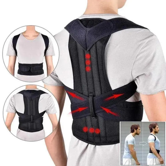 Posture Corrector Belt Adjustable Mesh Black