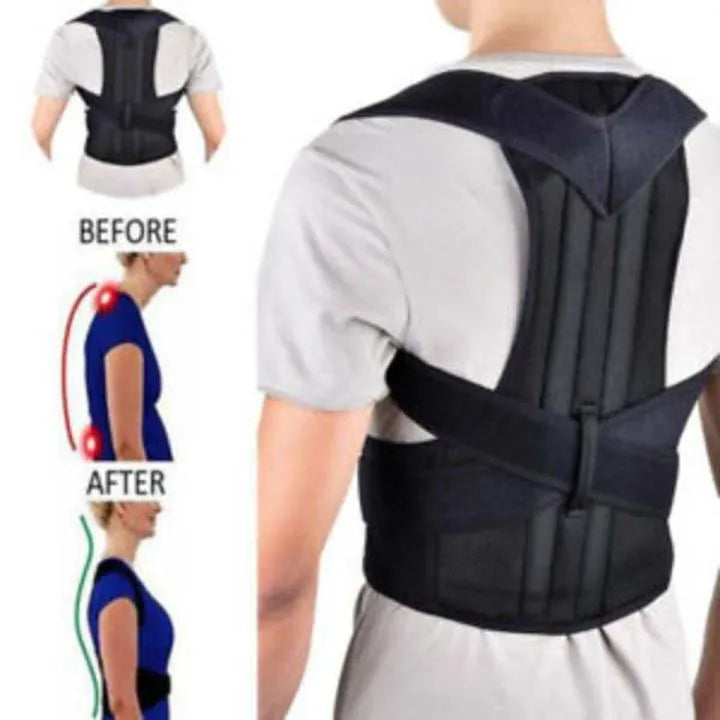 Posture Corrector Belt Adjustable Mesh Black