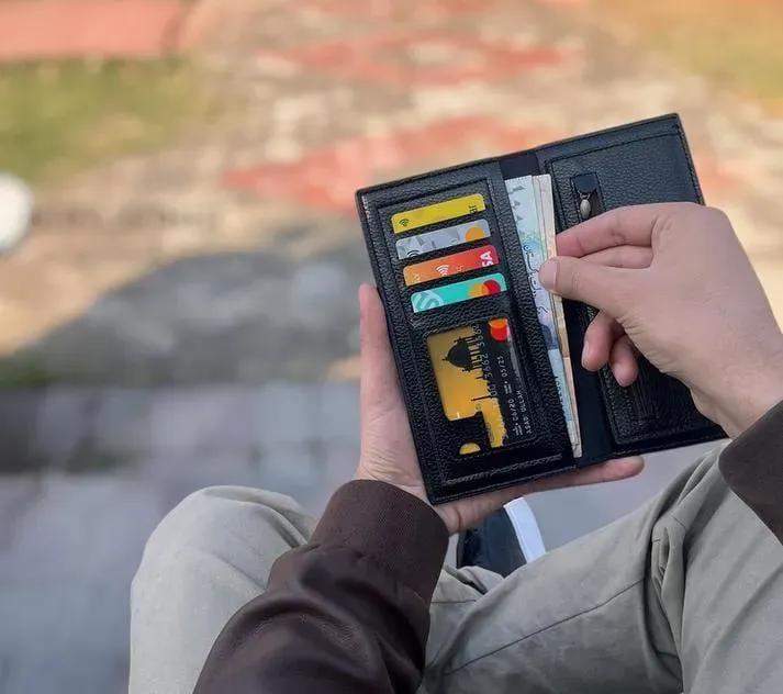 Men's Leather Wallet Bifold honey Design True Point