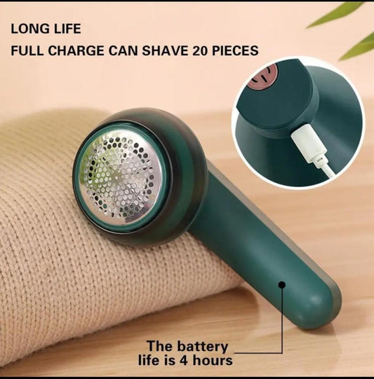 Portable Lint Remover Green 1200mAh Battery