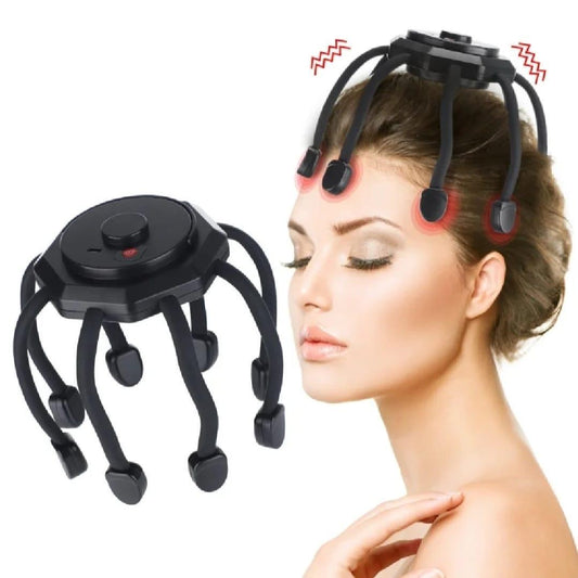 Portable Scalp Massager Black Wireless Rechargeable True Point
