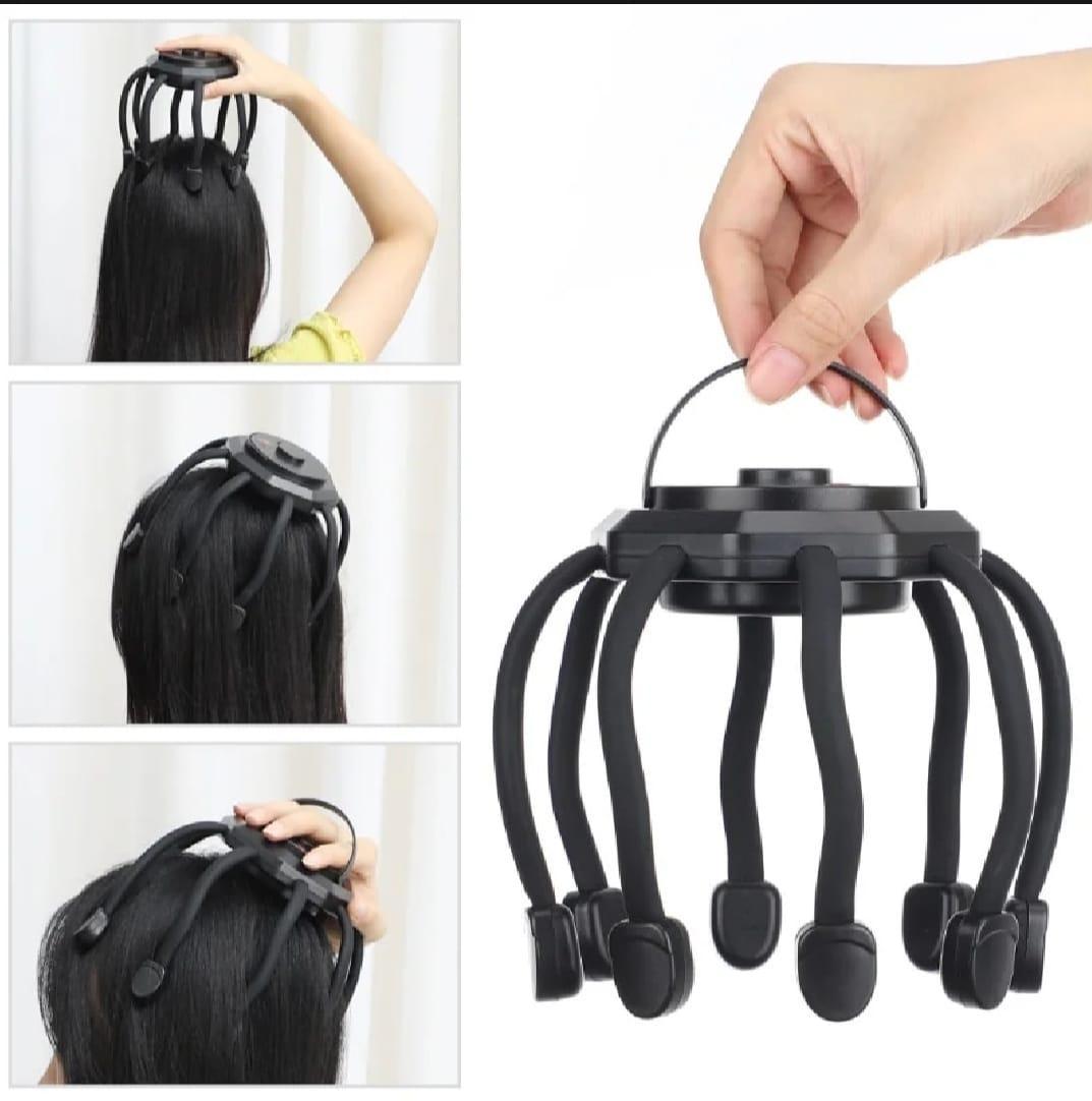 Portable Scalp Massager Black Wireless Rechargeable True Point