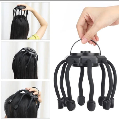 Portable Scalp Massager Black Wireless Rechargeable True Point