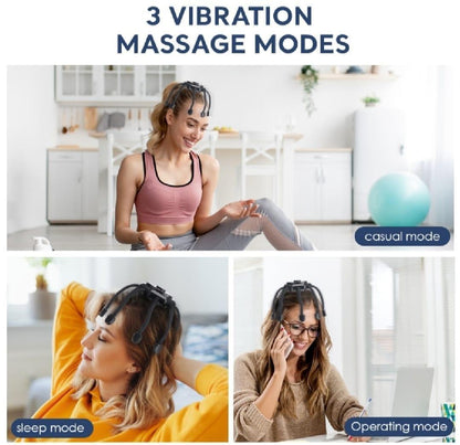 Portable Scalp Massager Black Wireless Rechargeable True Point
