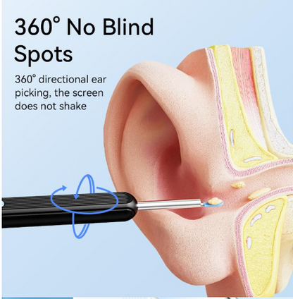 Ear Cleaner High Precision Ear Wax Removal Tool With Camera With LED Light Wireless Cleaner